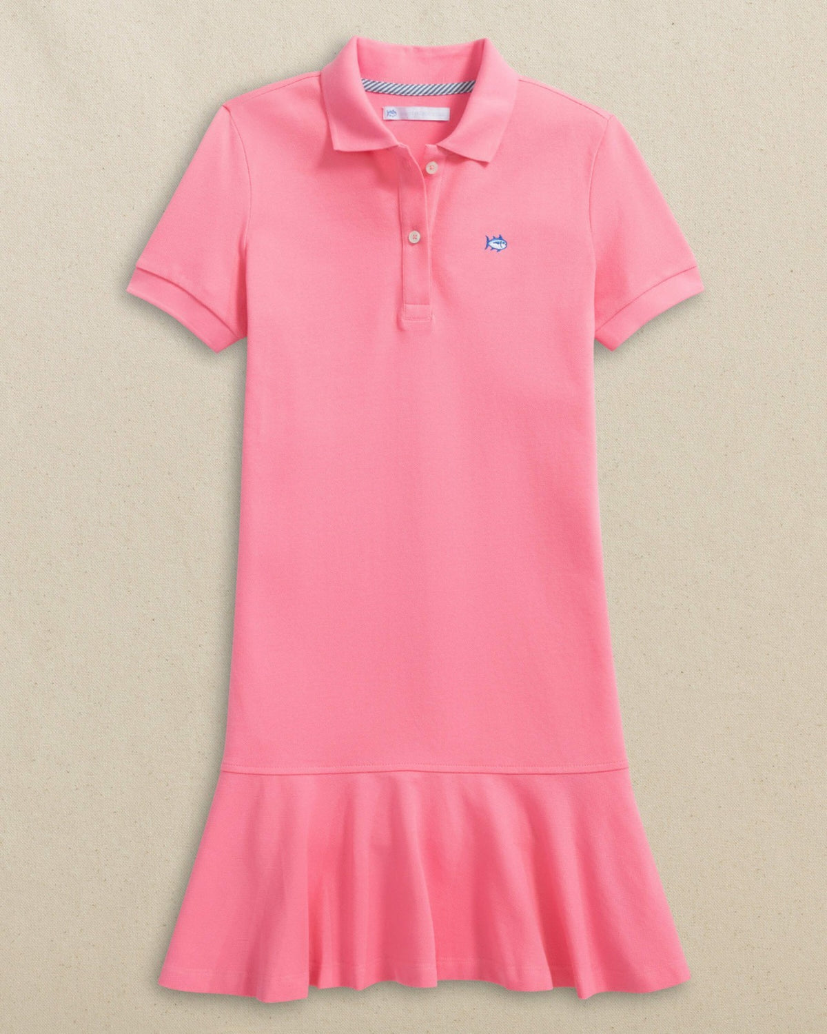 Skipjack Dropwaist Polo Dress - Sea Pink