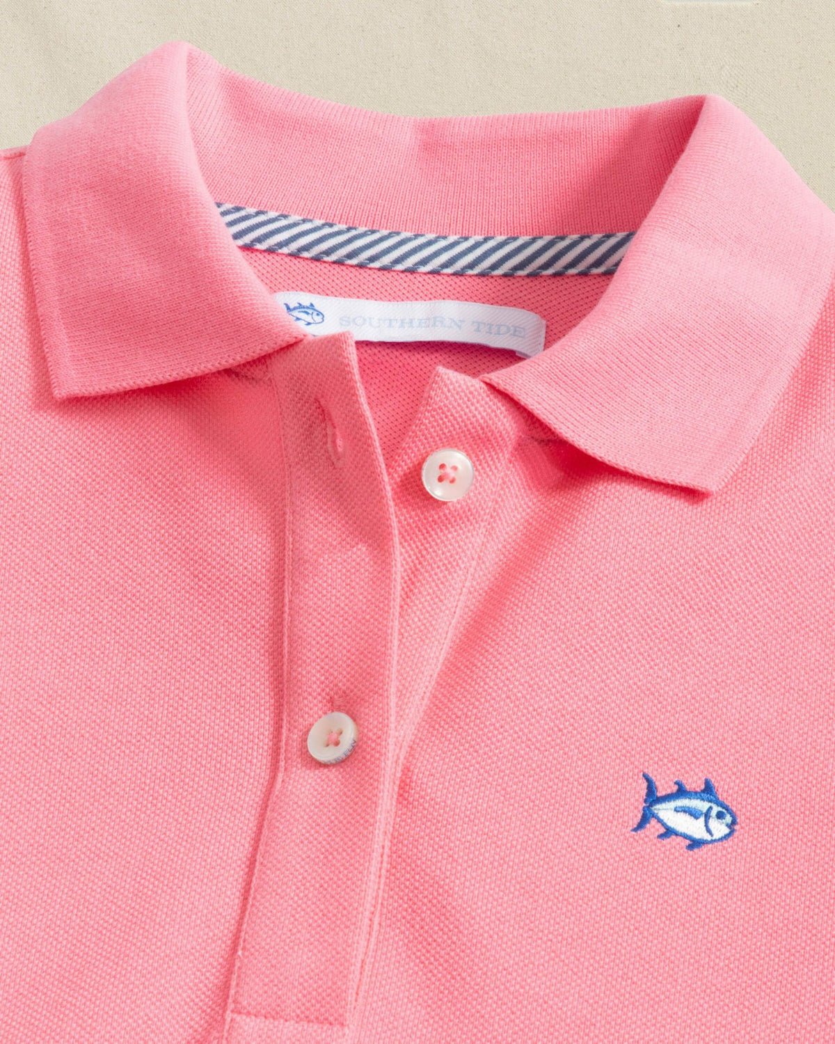 Skipjack Dropwaist Polo Dress - Sea Pink