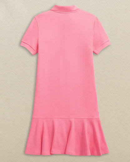 Skipjack Dropwaist Polo Dress - Sea Pink
