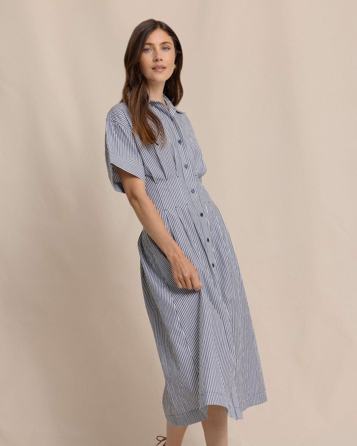 Bobbie Tucked Waist Shirtdress