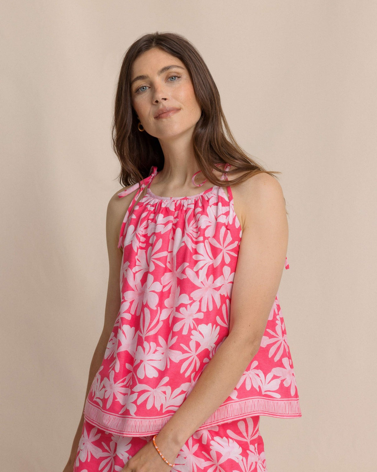 Chrissy Tie Shoulder Printed Top