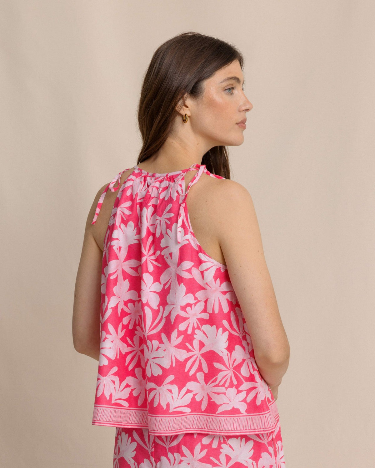 Chrissy Tie Shoulder Printed Top