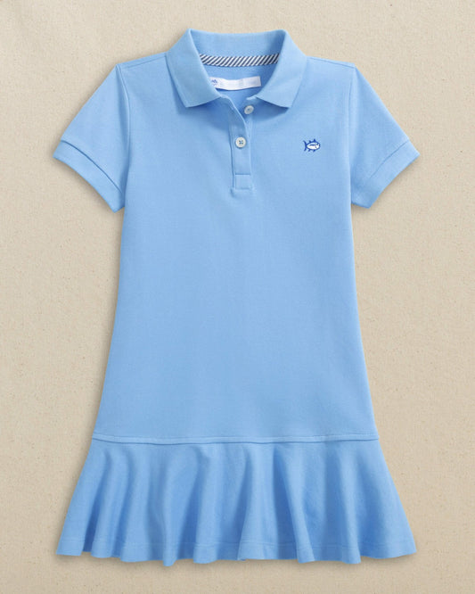 Girls Skipjack Dropwaist Polo Dress - Ocean Channel