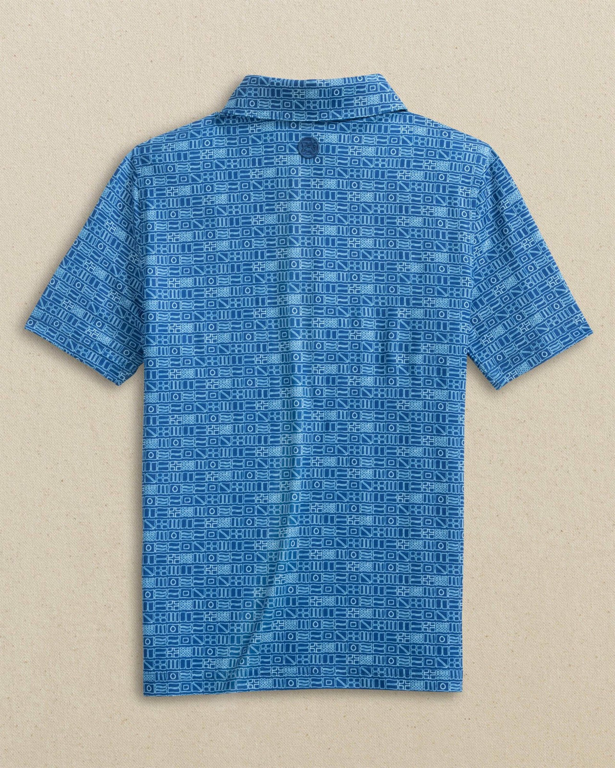 Boys Driver Nautical Flags Printed Performance Polo