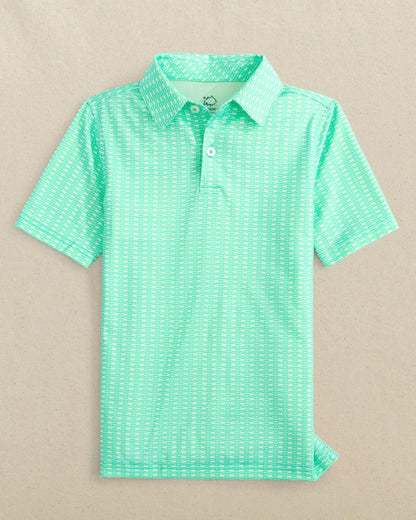 Boys Pop Lock & Dock It Printed Performance Polo