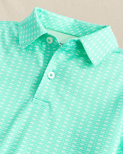 Boys Pop Lock & Dock It Printed Performance Polo