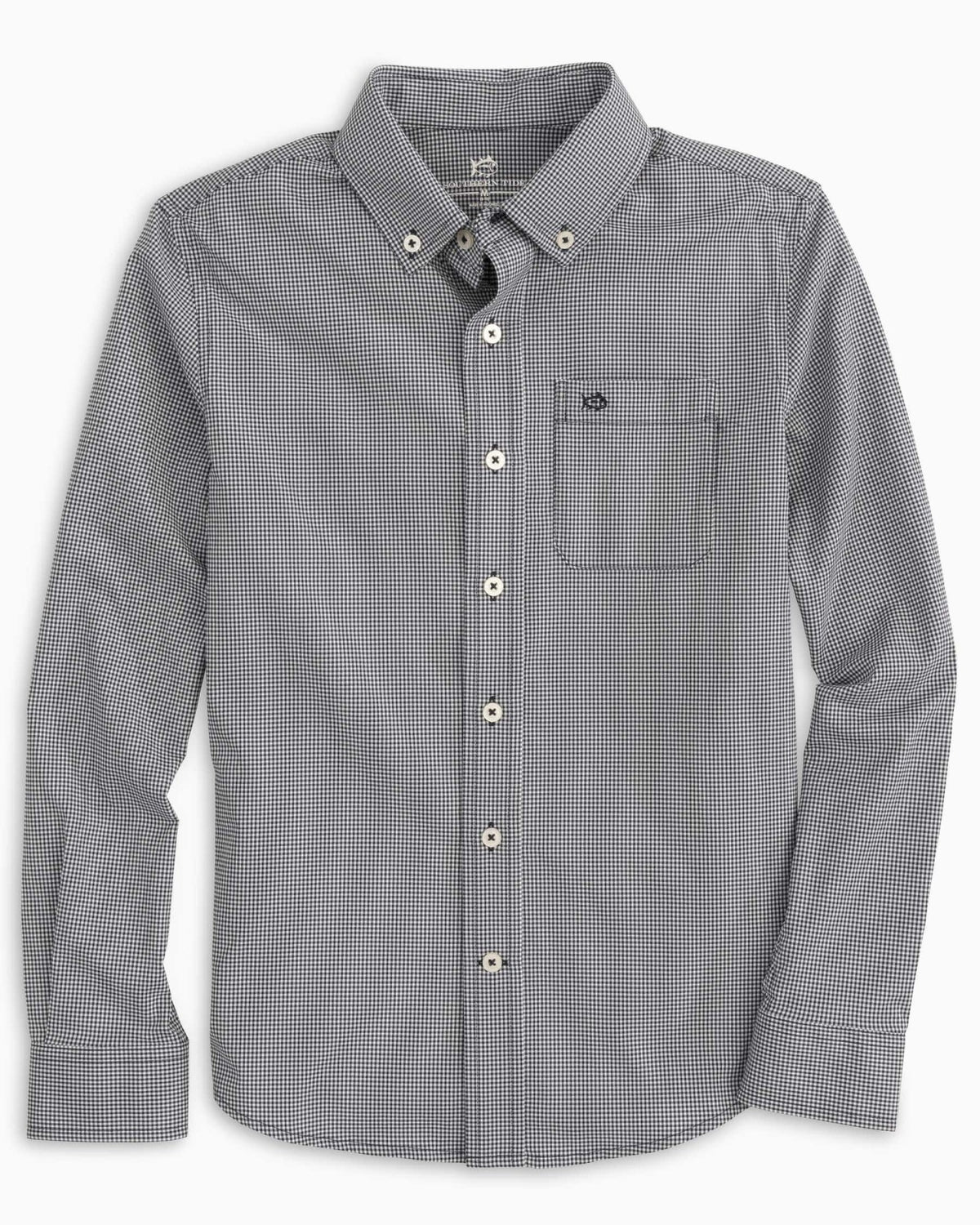 Boy's Intercoastal Mini Gingham Button Down Shirt