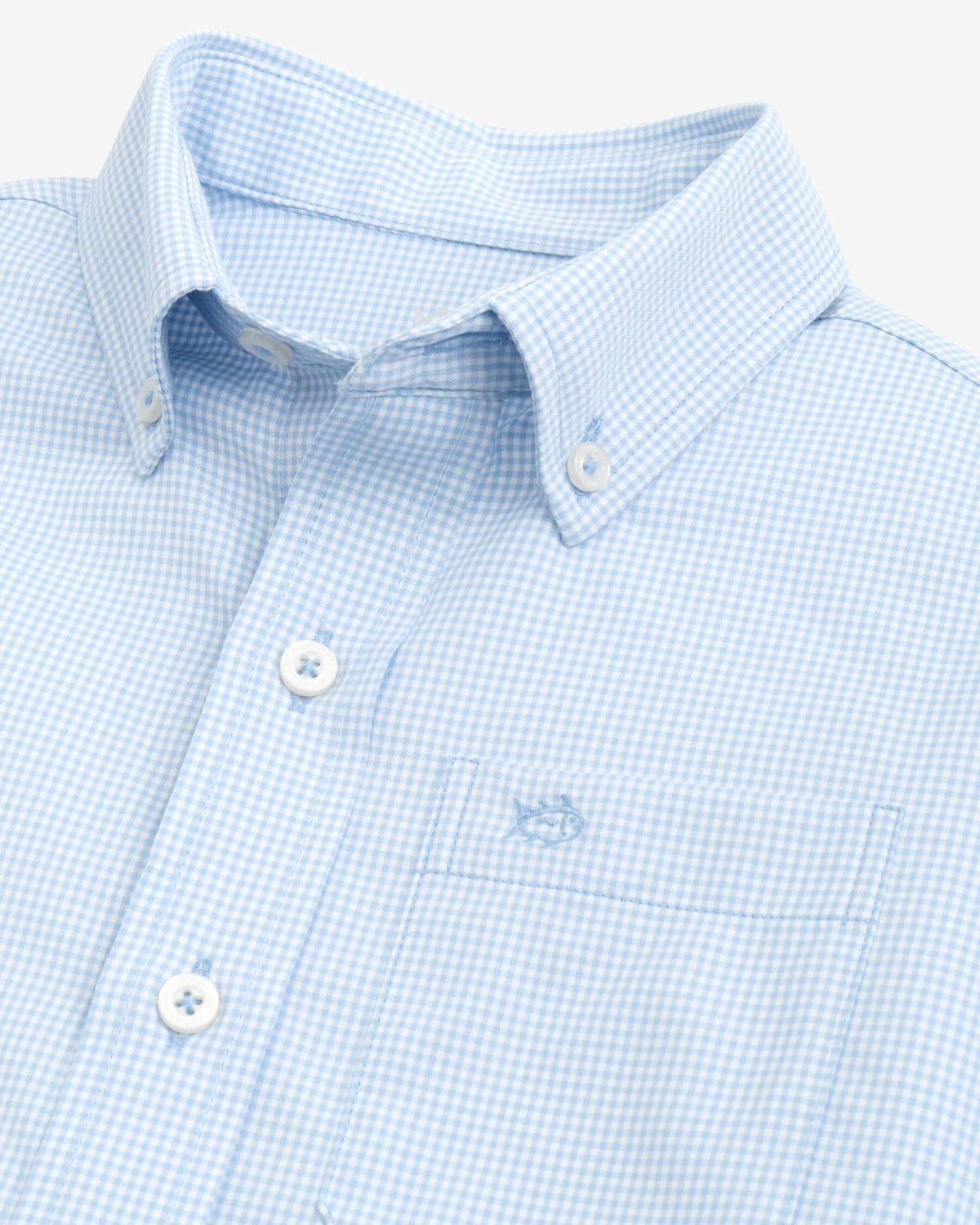Boy's Intercoastal Mini Gingham Button Down Shirt