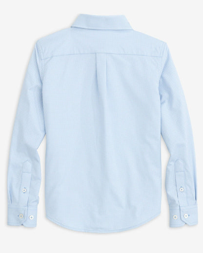 Boy's Intercoastal Mini Gingham Button Down Shirt