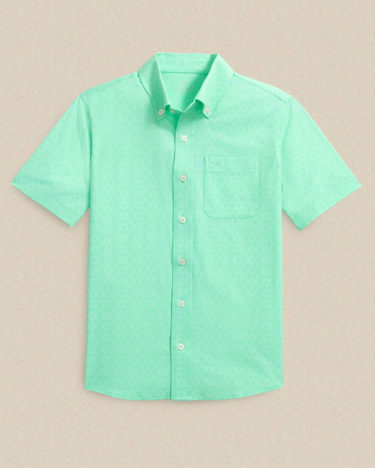 Boys Seaside Geo Short Sleeve Sport Shirt