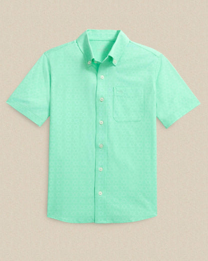 Boys Seaside Geo Short Sleeve Sport Shirt
