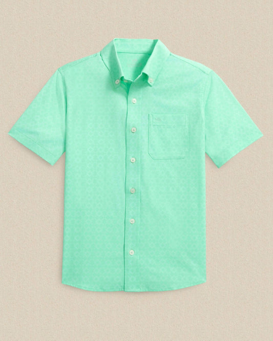 Boys Seaside Geo Short Sleeve Sport Shirt