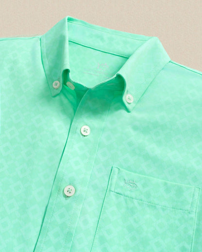 Boys Seaside Geo Short Sleeve Sport Shirt