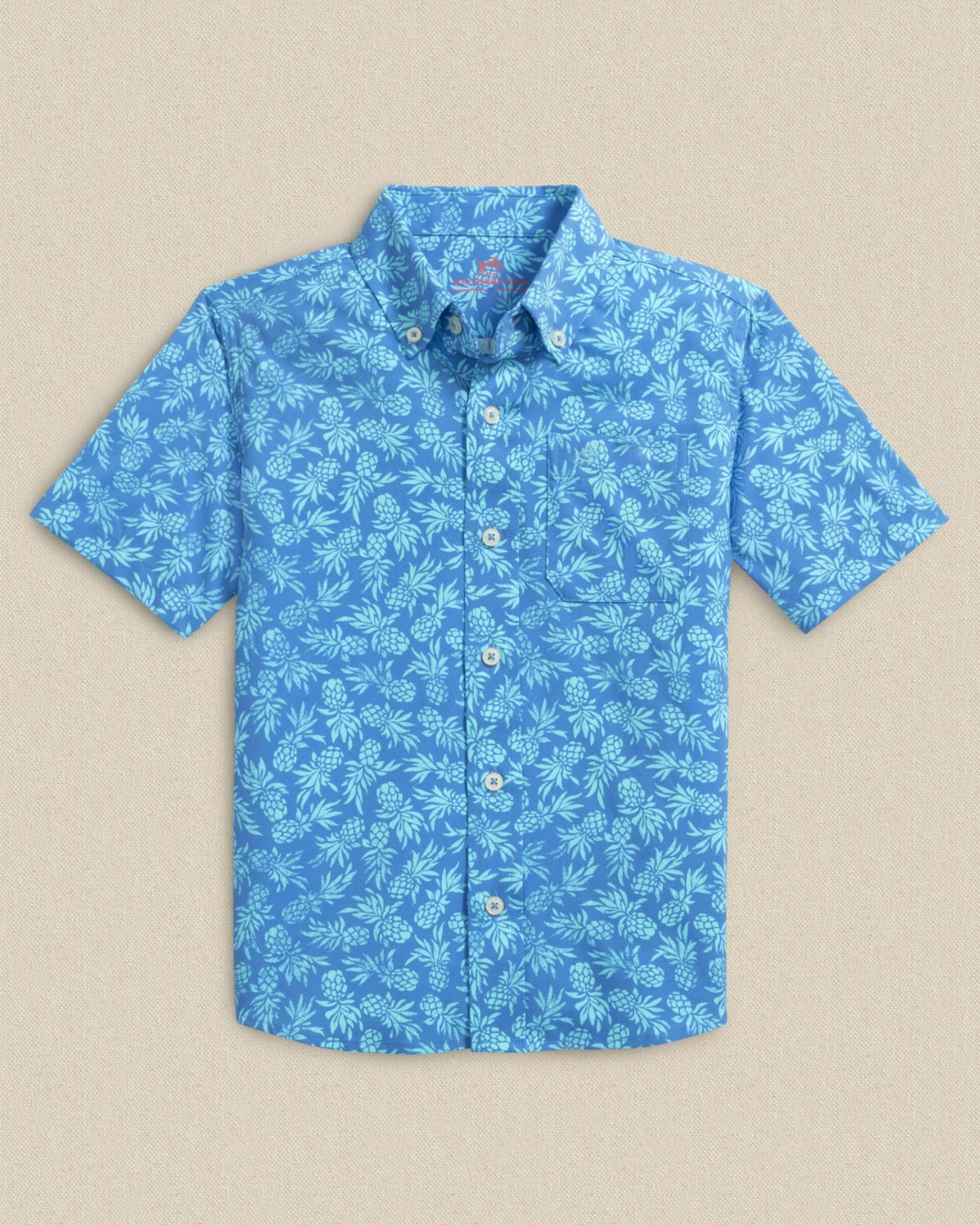Boys Pineapple Parade Short Sleeve Sport Shirt