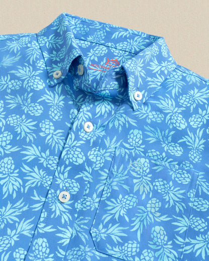 Boys Pineapple Parade Short Sleeve Sport Shirt