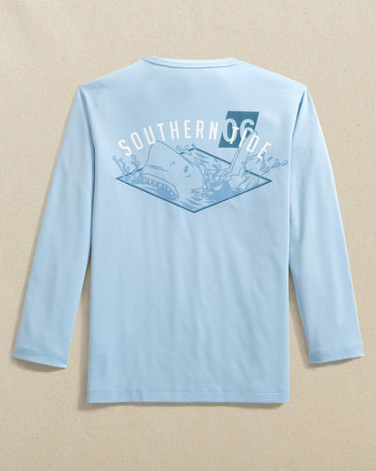 Kids Shark Attack Performance Long Sleeve T-Shirt