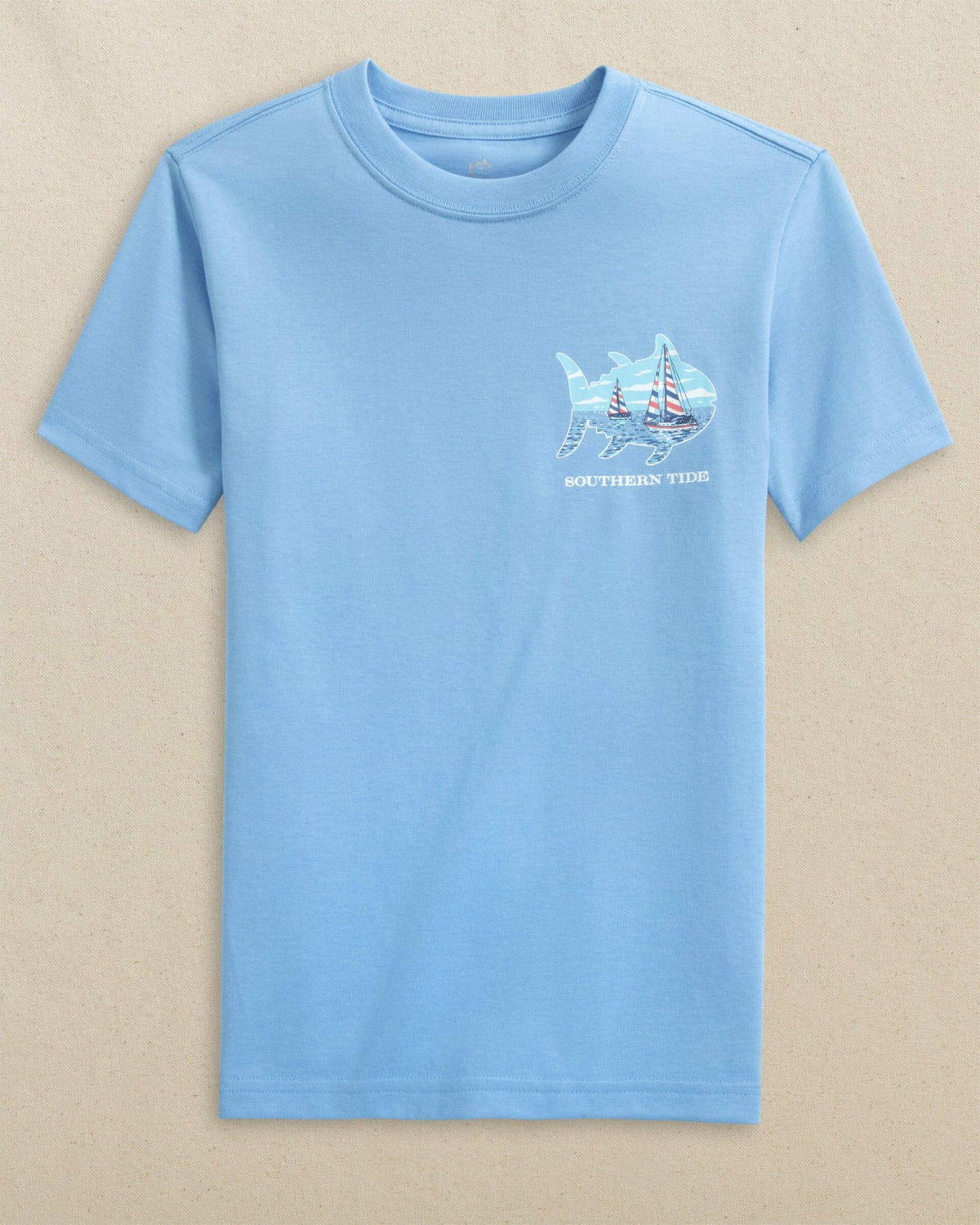 Kids Sailboat Skipjack Fill Short Sleeve T-Shirt