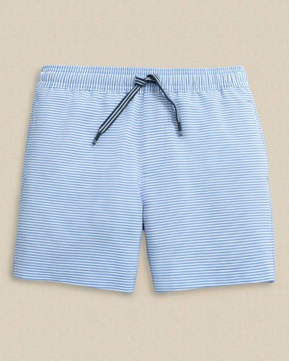 Boys Gulf Haven Seersucker Stripe Maritime Swim Trunk