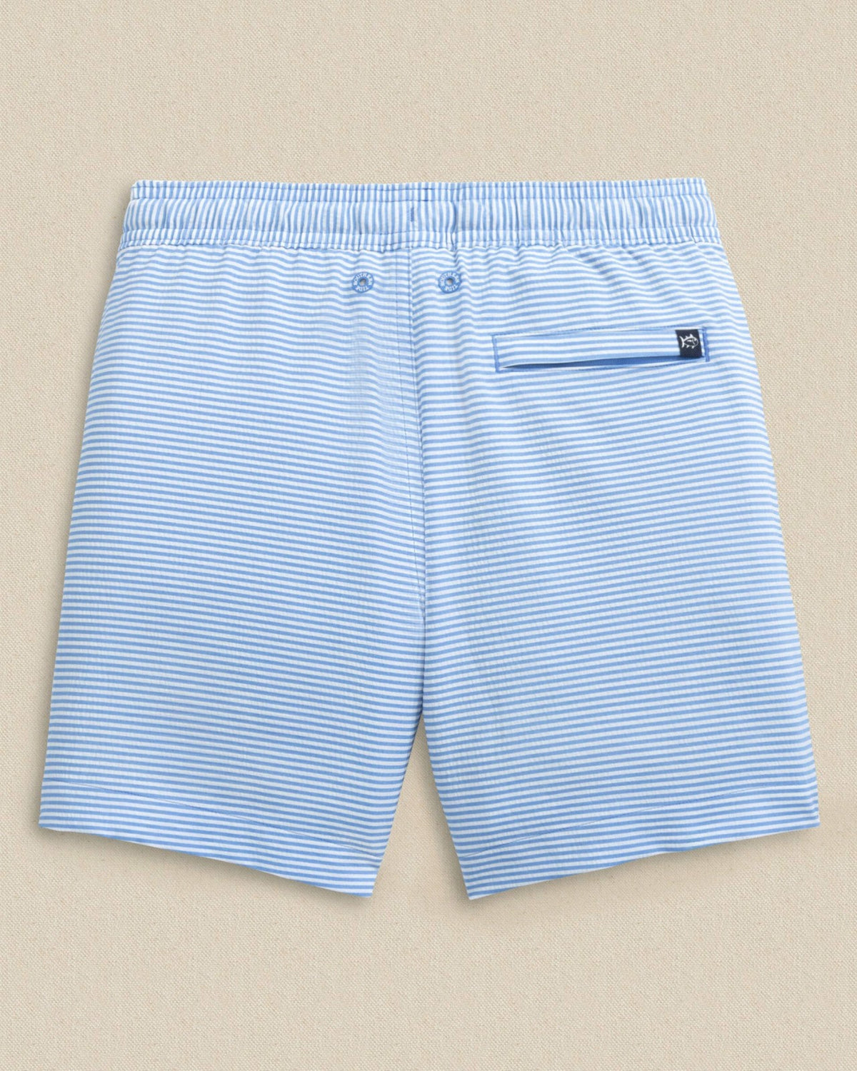 Boys Gulf Haven Seersucker Stripe Maritime Swim Trunk