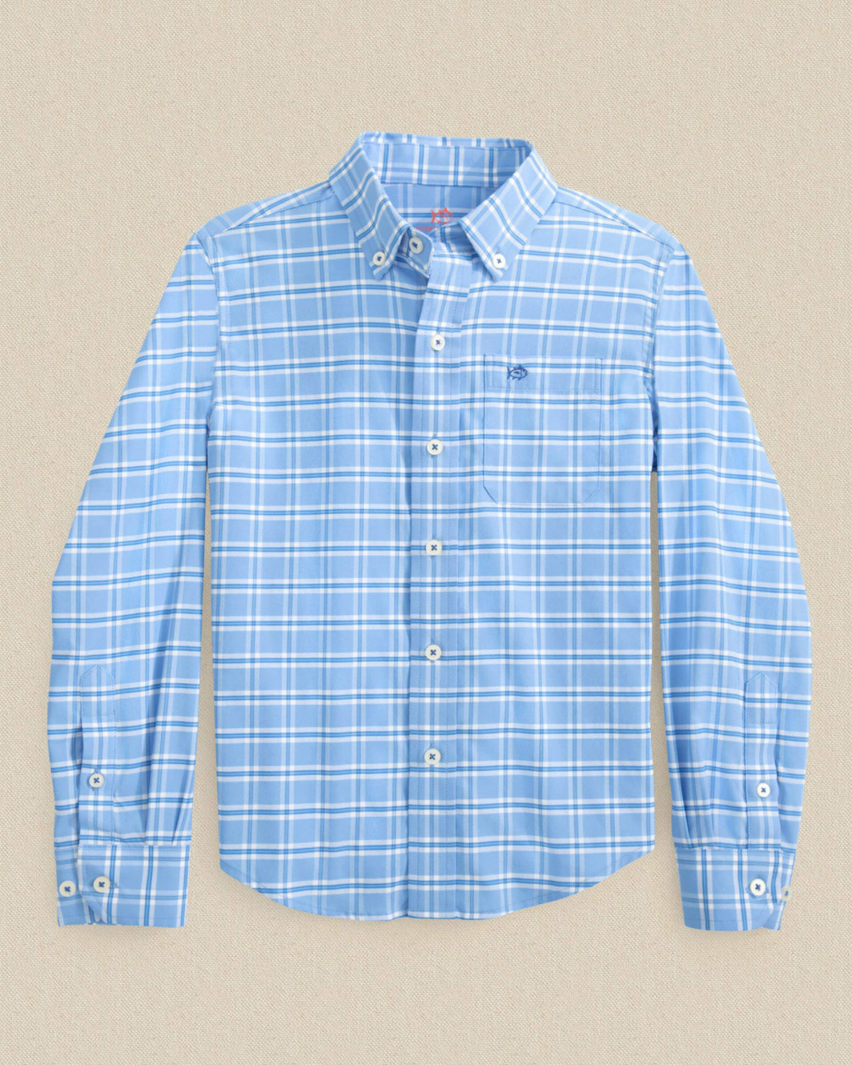 Boys South Beach Plaid Coastal Breeze® Sport Shirt