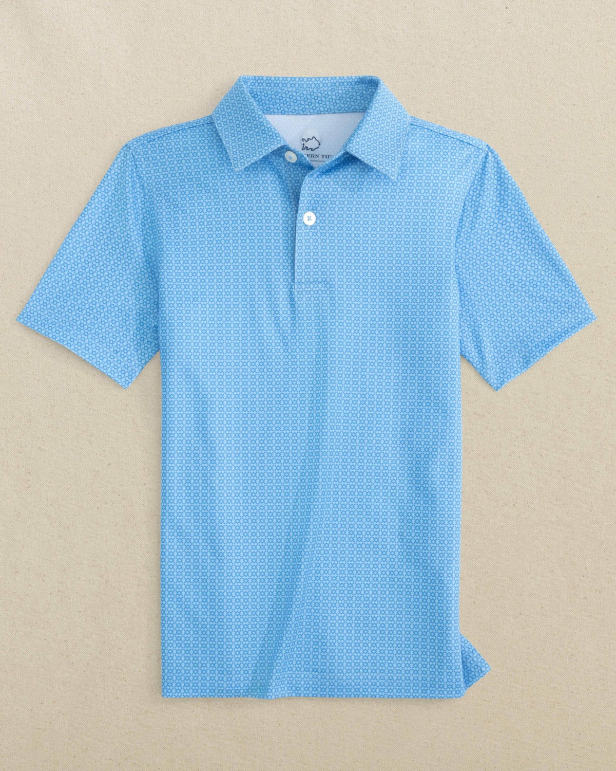 Boys Driver Seaside Geo Printed Performance Polo