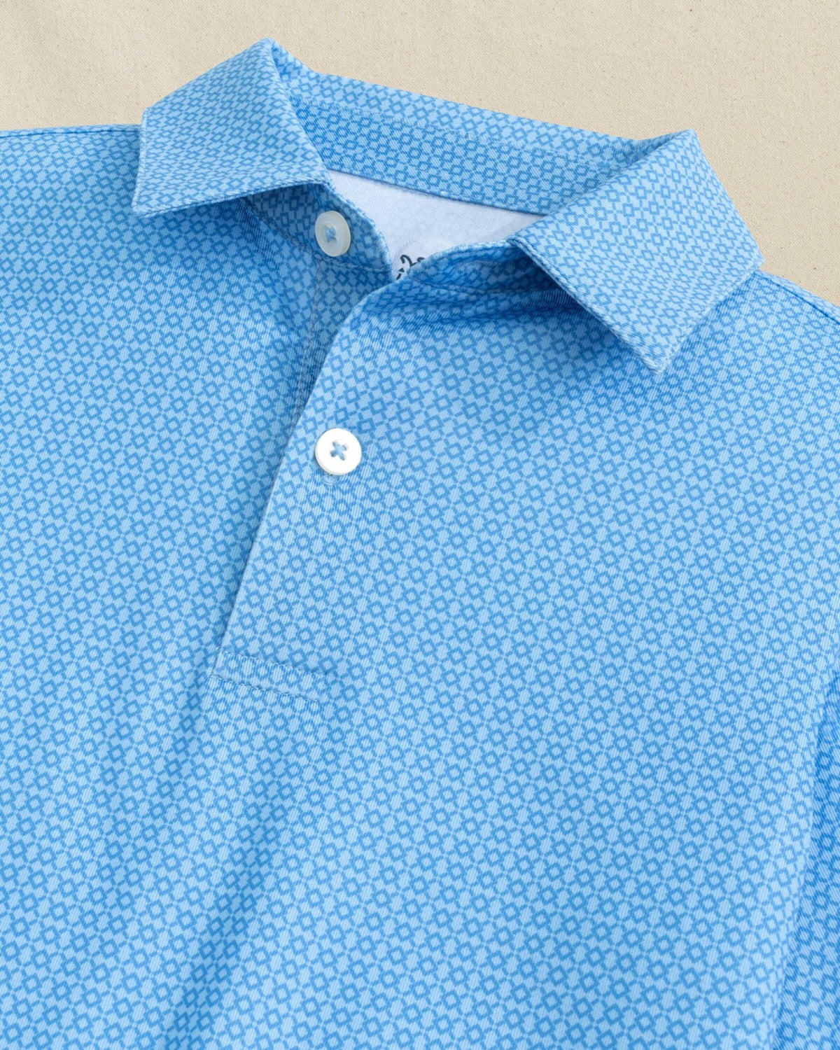 Boys Driver Seaside Geo Printed Performance Polo