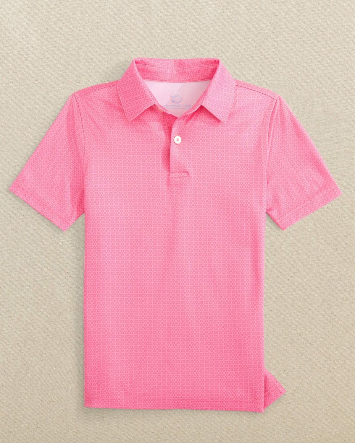 Boys Driver Seaside Geo Printed Performance Polo