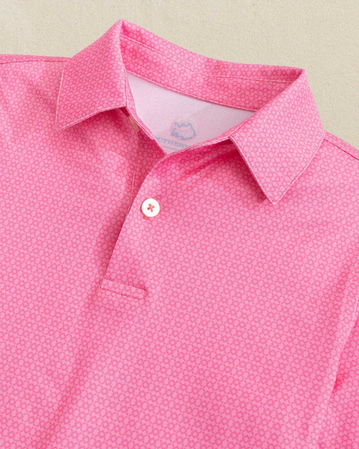 Boys Driver Seaside Geo Printed Performance Polo