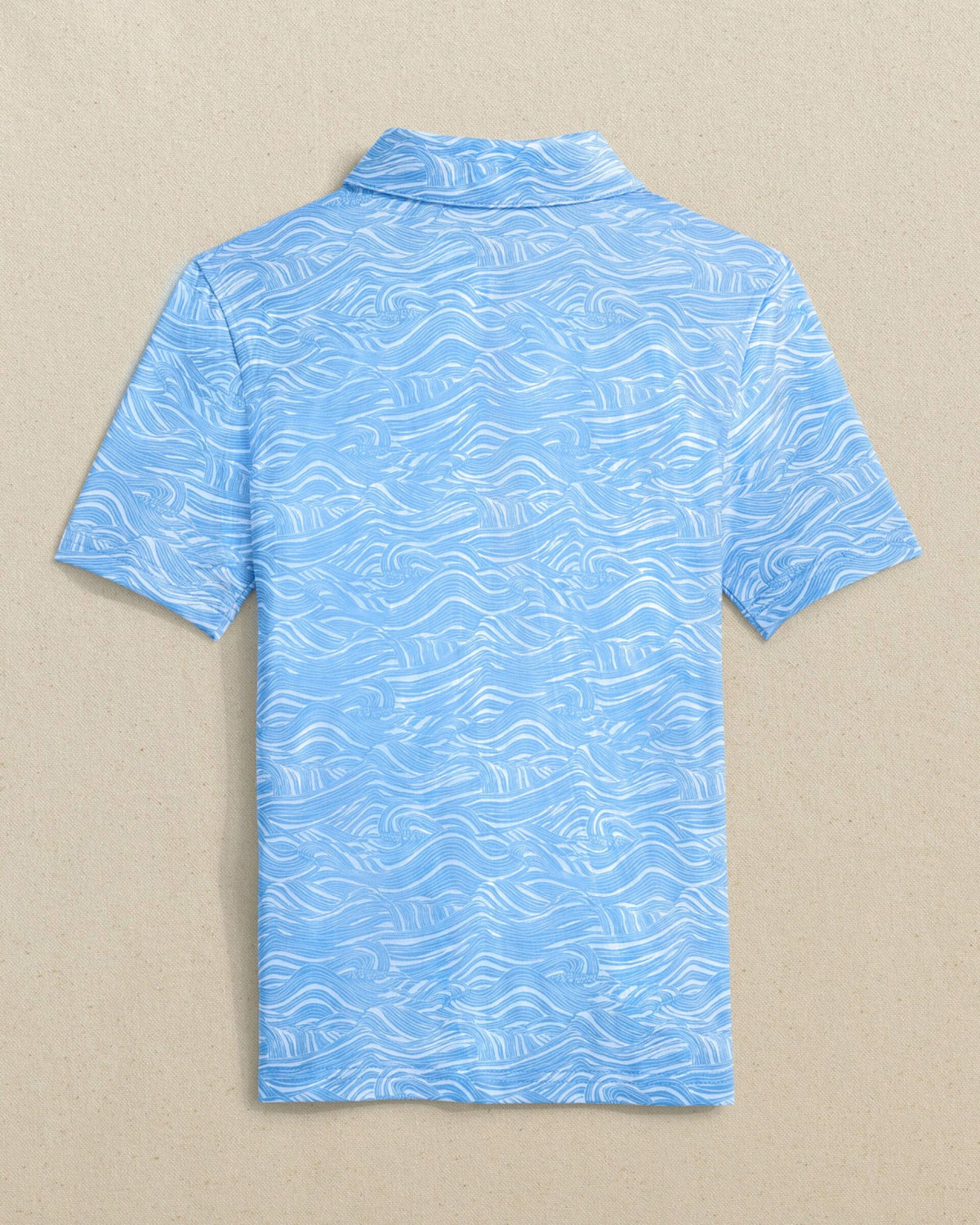 Boys Driver Rolling Waves Printed Performance Polo