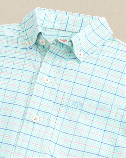 Boys Edisto Island Plaid Coastal Breeze® Sport Shirt