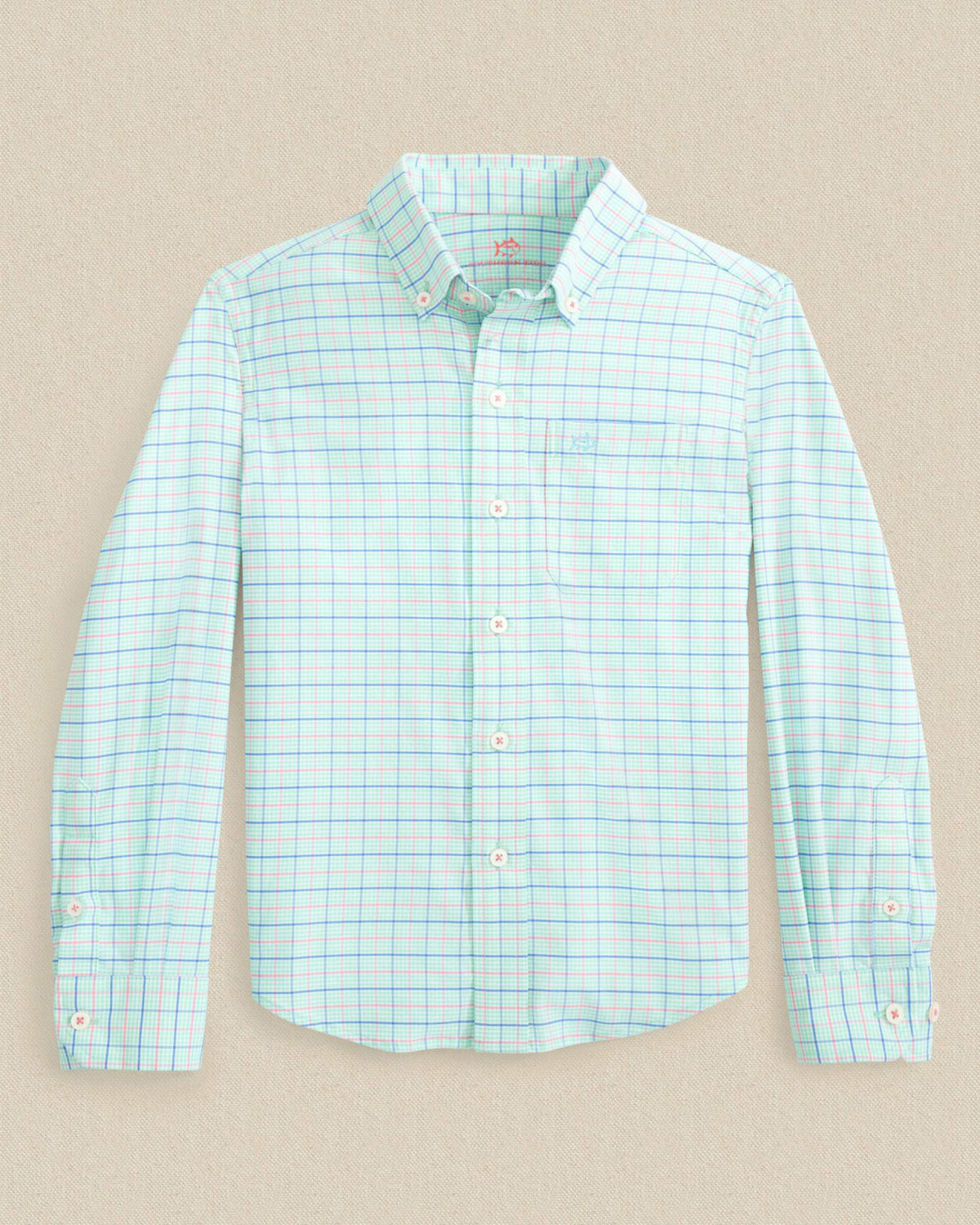 Boys Edisto Island Plaid Coastal Breeze® Sport Shirt