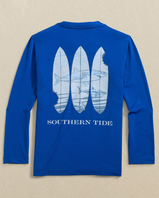 Kids Shark Bite Long Sleeve Performance T-Shirt