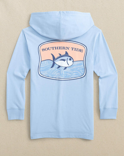 Kids Skipjack Beach Badge Long Sleeve Hoodie T-Shirt