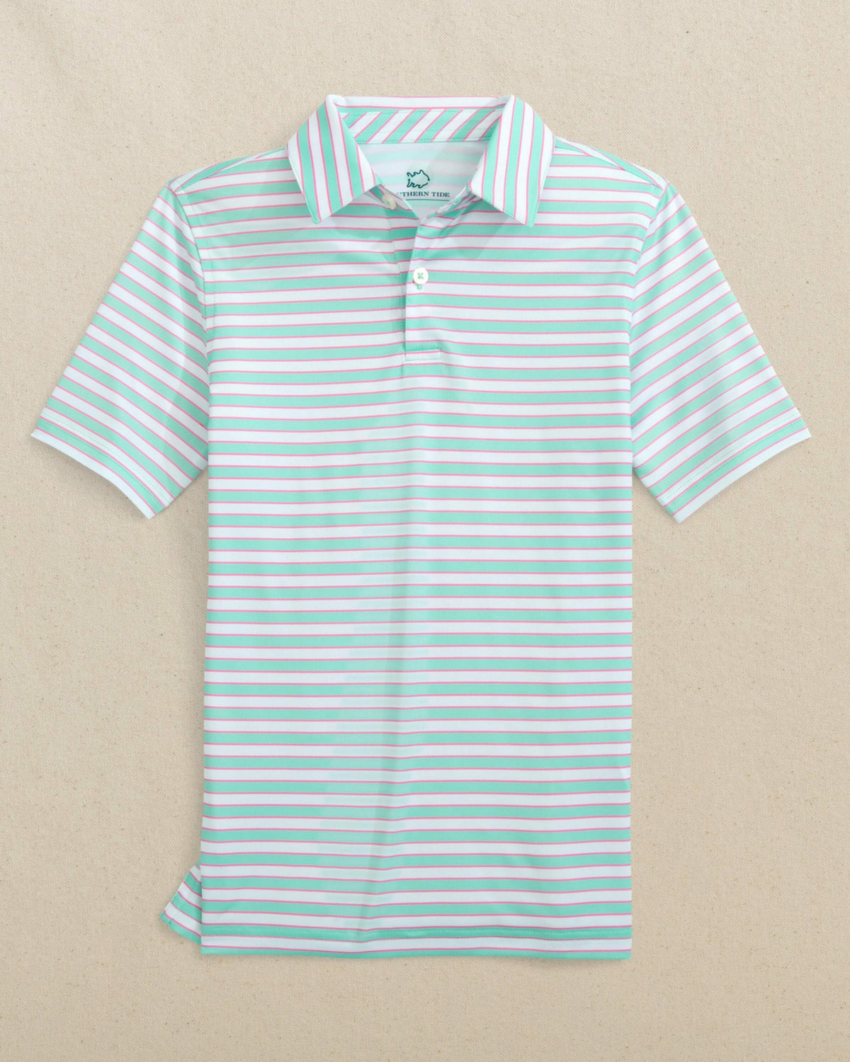 Boys Driver Waterway Stripe Performance Polo