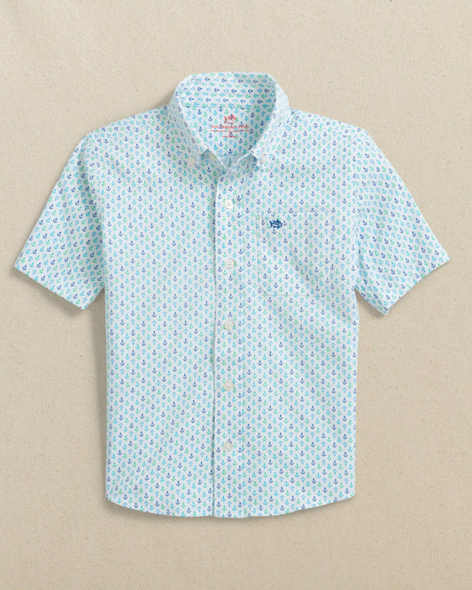 Boys Anchors Away Short Sleeve Sport Shirt