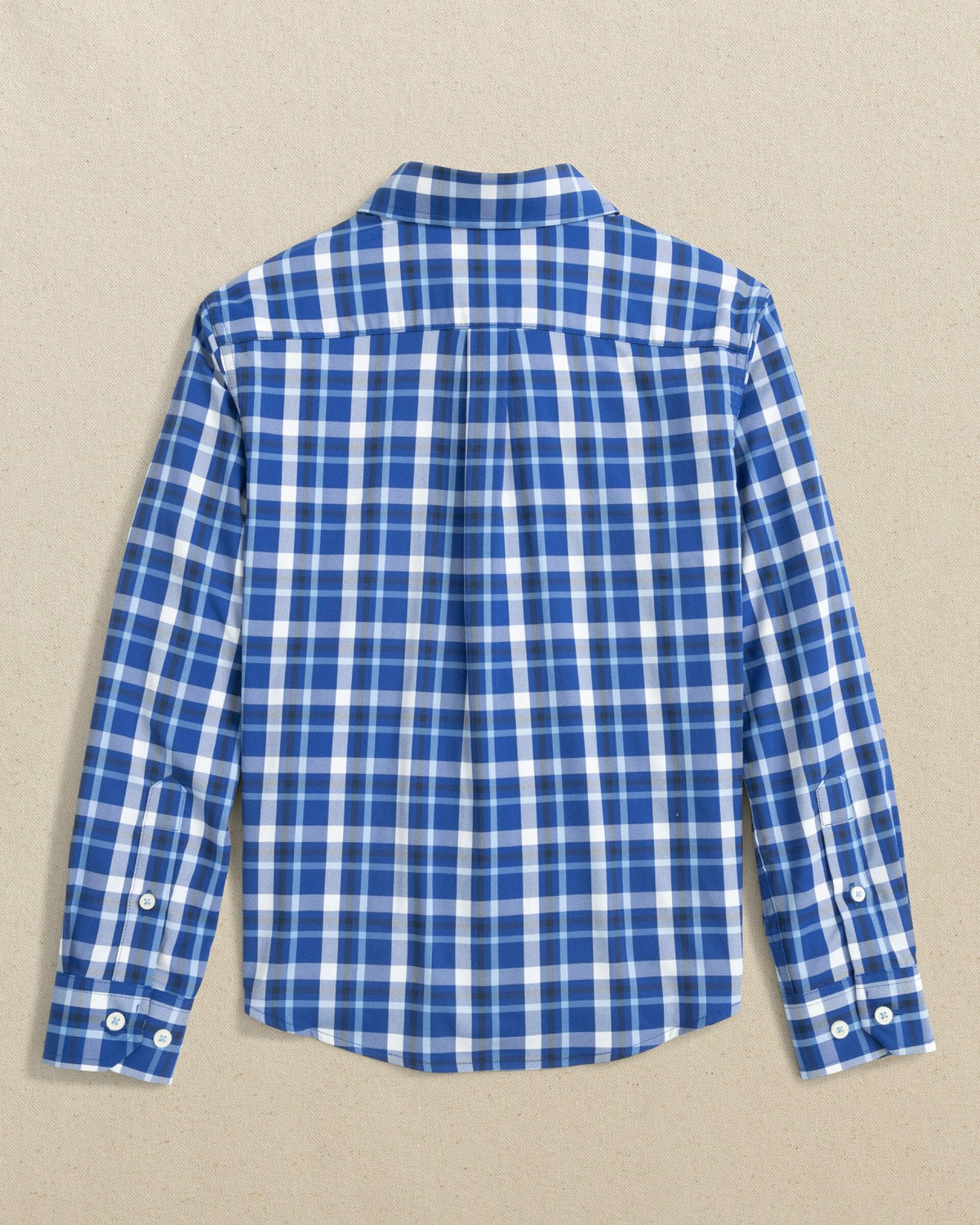Boys River Ridge Plaid Long Sleeve Sport Shirt - Blue