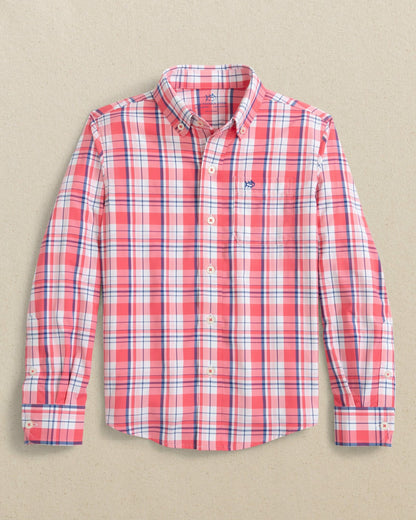 Boys Breakwater Plaid Long Sleeve Sport Shirt