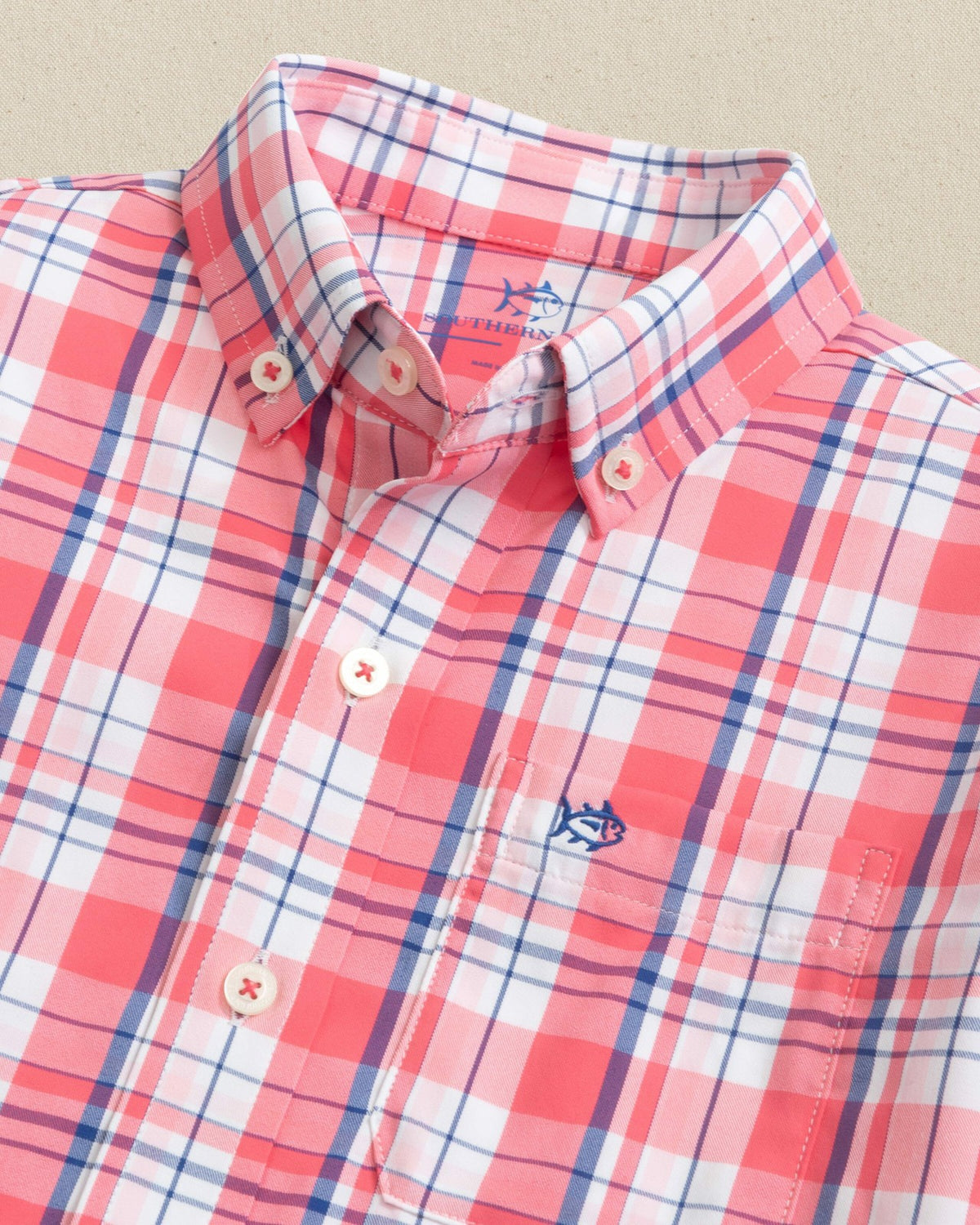 Boys Breakwater Plaid Long Sleeve Sport Shirt