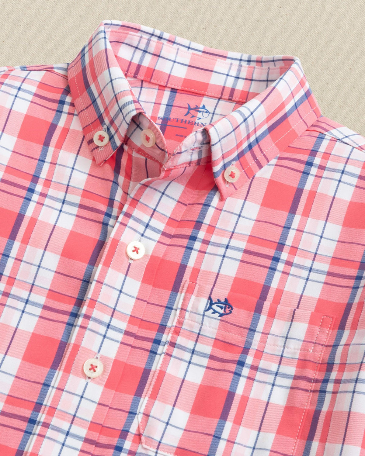 Boys Breakwater Plaid Long Sleeve Sport Shirt