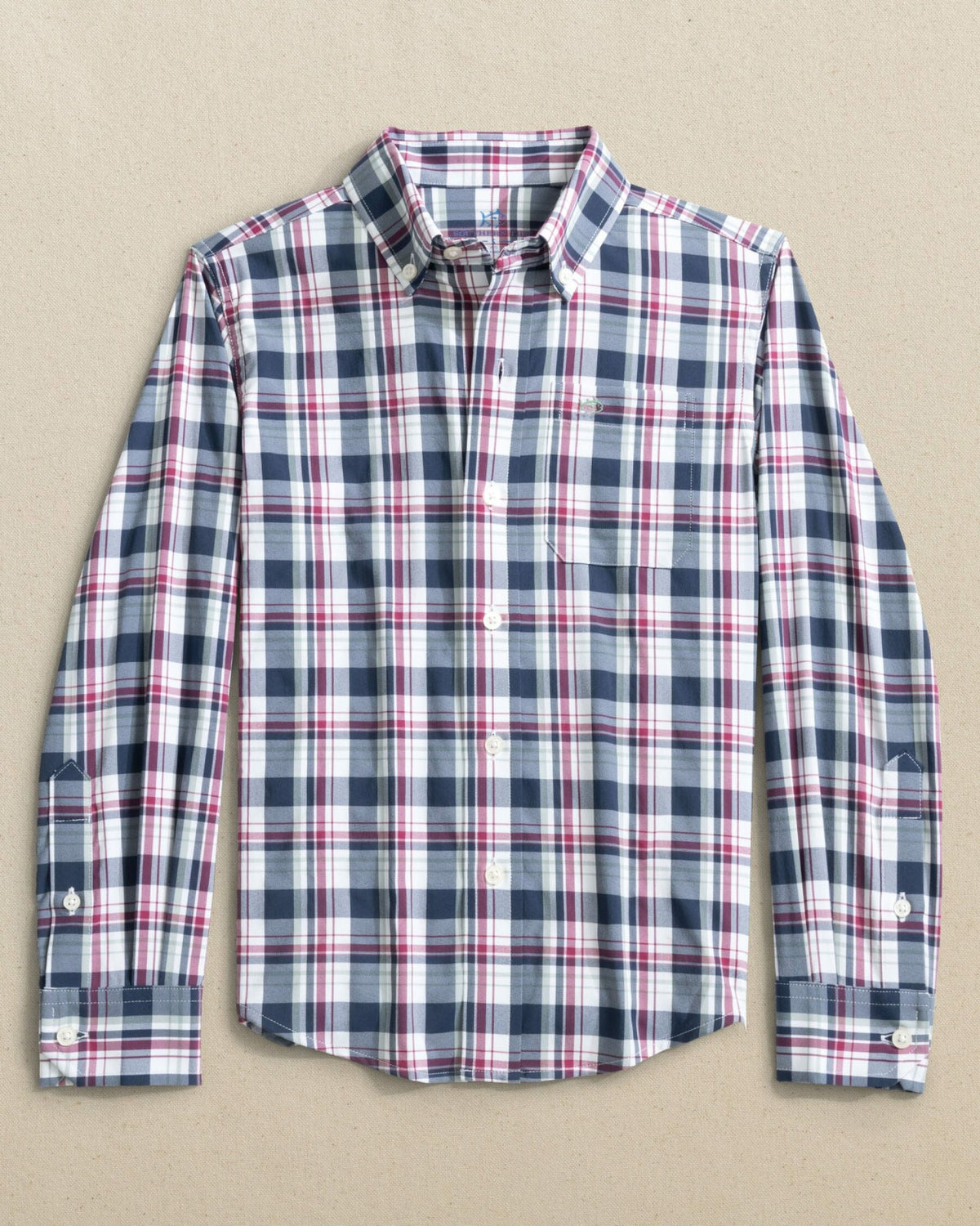 Boys Breakwater Plaid Long Sleeve Sport Shirt