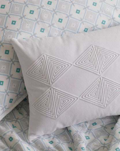 Coral Springs Medium White Decoorative Pillow