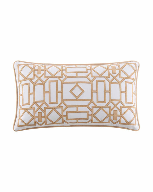 Trellis Square Linen Decorative Pillow