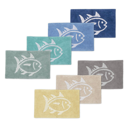 Cotton Bath Rugs - Reversible Skipjack Bath Mat