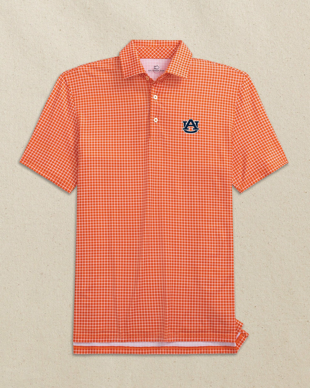 Auburn Tigers Driver Dunes Edge Plaid Polo