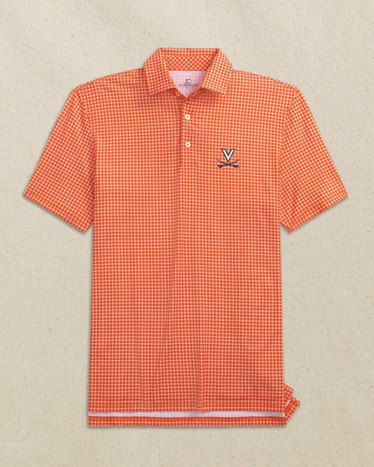 UVA Cavaliers Driver Dunes Edge Plaid Polo