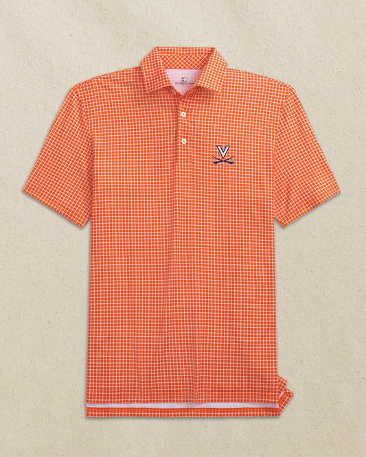 UVA Cavaliers Driver Dunes Edge Plaid Polo