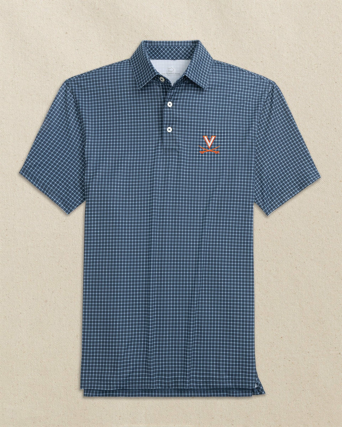 UVA Cavaliers Driver Dunes Edge Plaid Polo
