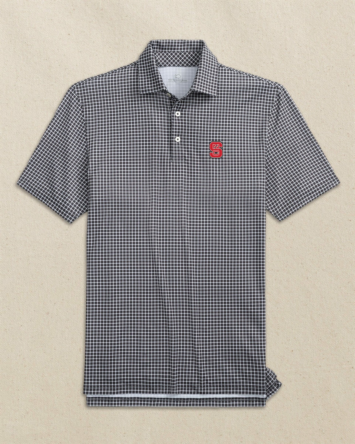 NC State Wolfpack Driver Dunes Edge Plaid Polo