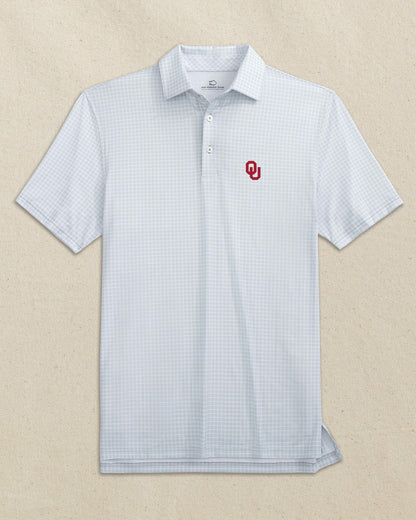 Oklahoma Sooners Driver Dunes Edge Plaid Polo