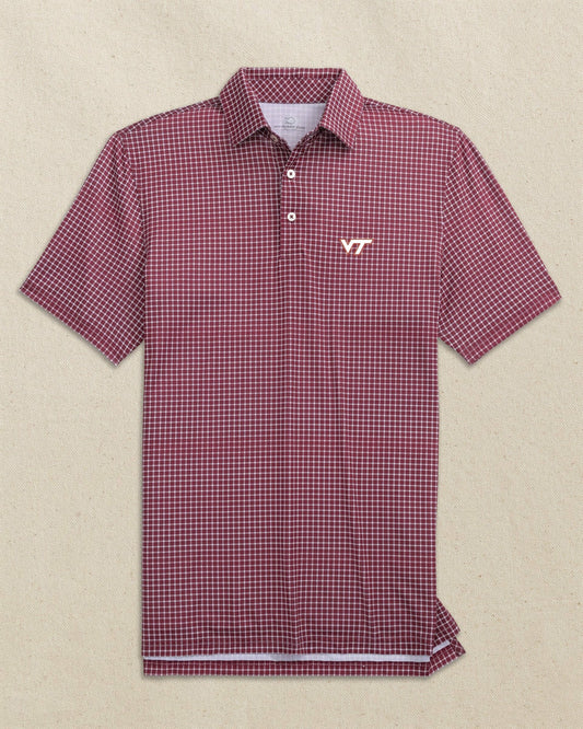 Virginia Tech Hokies Dunes Edge Plaid Polo